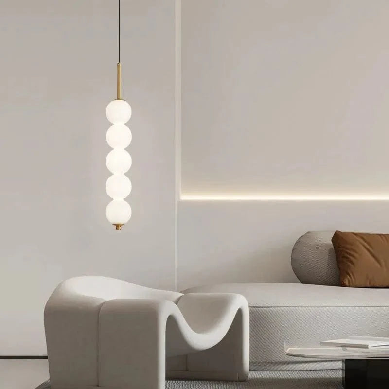 Suspension en verre nordique LED cuivre - Collection Lumina | Marco Lucetti