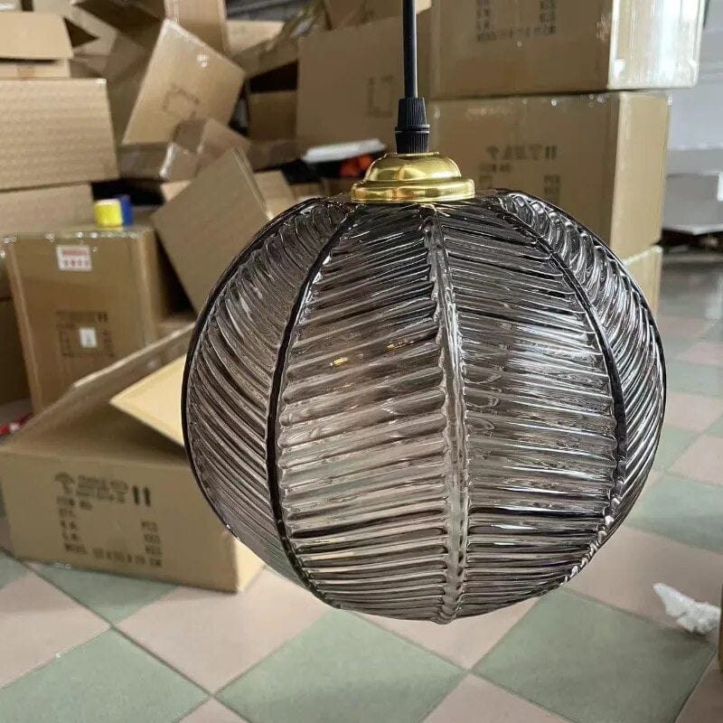 Suspension en verre nordique moderne | Marco Lucetti Verre gris fumé / D15CM