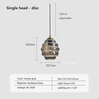 Suspension en verre nordique pour une salle à manger contemporaine | Marco Lucetti C17cm / Sans ampoule