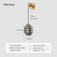 Suspension en verre nordique pour une salle à manger contemporaine | Marco Lucetti D13CMA / Sans ampoule