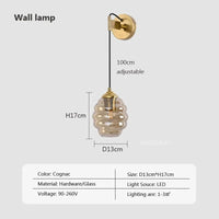 Suspension en verre nordique pour une salle à manger contemporaine | Marco Lucetti D13CMC / Sans ampoule