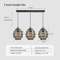 Suspension en verre nordique pour une salle à manger contemporaine | Marco Lucetti E13CM / Sans ampoule