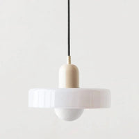 Suspension en verre nordique sucrée | Marco Lucetti Beige Blanc-25cm / Pas d&#39;ampoule