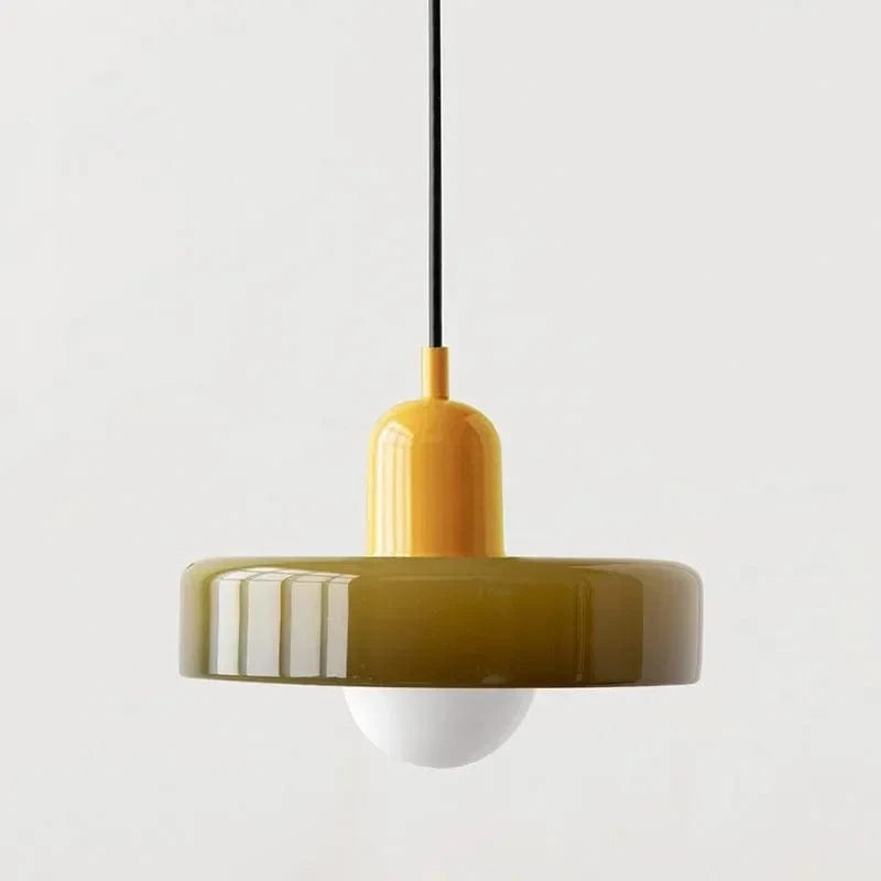 Suspension en verre nordique sucrée | Marco Lucetti Orange Vert-25cm / Pas d&#39;ampoule