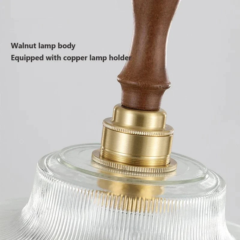 Suspension en verre pour salle à manger - Lustre d'îlot de cuisine moderne en cuivre et bois - Art Luminaire Suspension E27 | Marco Lucetti