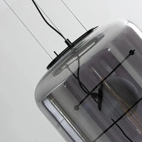 Suspension en verre tête unique boule fumée - Style Design | Marco Lucetti