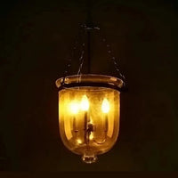 Suspension en verre transparent noir/rouille | Marco Lucetti