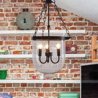 Suspension en verre transparent noir/rouille | Marco Lucetti