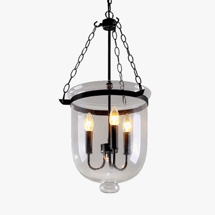 Suspension en verre transparent noir/rouille | Marco Lucetti