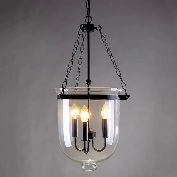 Suspension en verre transparent noir/rouille | Marco Lucetti Rouiller / D25cm