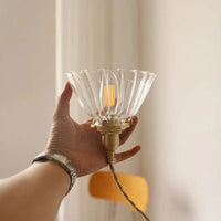 Suspension en verre vert foncé - Éclairage rétro en laiton | Marco Lucetti