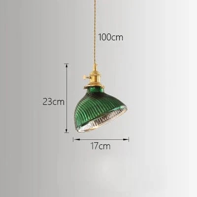 Suspension en verre vert japonais design | Marco Lucetti A - Suspension / Ampoule non incluse