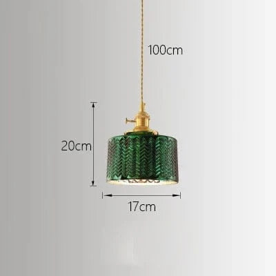 Suspension en verre vert japonais design | Marco Lucetti B-Suspension / Ampoule non incluse