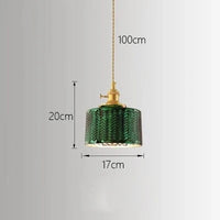 Suspension en verre vert japonais design | Marco Lucetti B-Suspension / Ampoule non incluse
