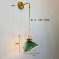 Suspension en verre vert japonais design | Marco Lucetti F / Ampoule non incluse