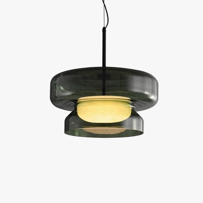 Suspension de design en verre émeraude modernes
