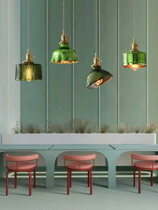 Suspension en verre vert nordique | Marco Lucetti