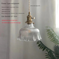 Suspension en verre vert nordique | Marco Lucetti Fleur Transparente / 4W (Max100W)