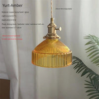 Suspension en verre vert nordique | Marco Lucetti Yourte ambre / 4W (Max100W)