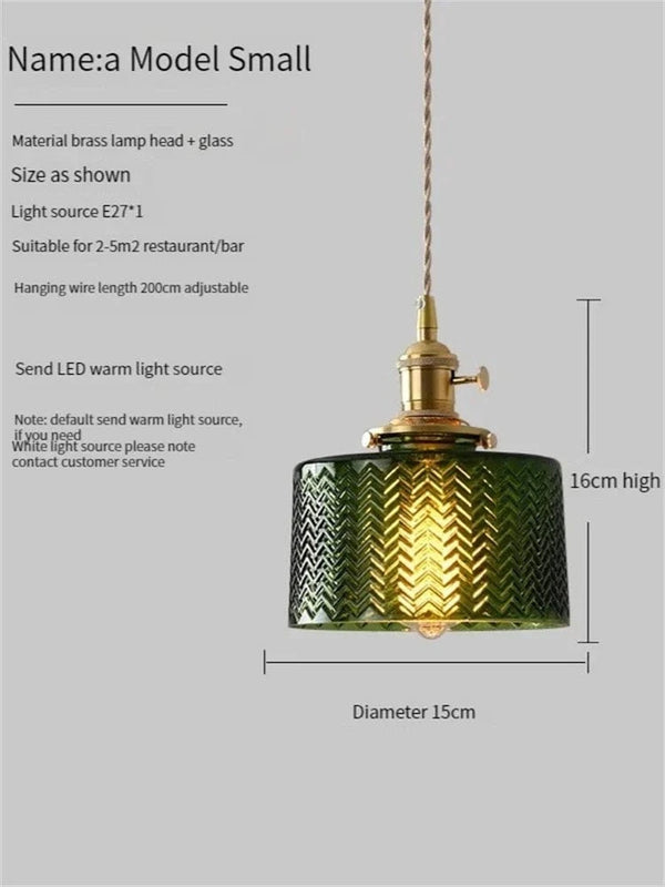 Suspension en verre vert scandinave - Design Nordique | Marco Lucetti