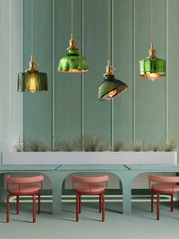 Suspension en verre vert scandinave - Design Nordique | Marco Lucetti