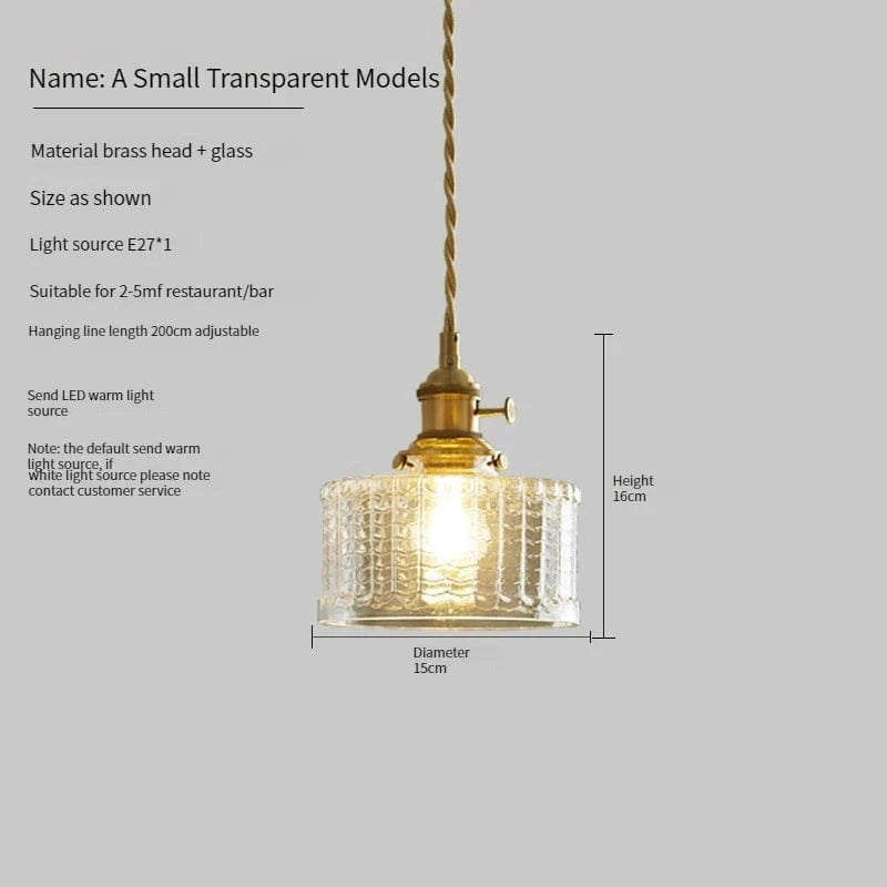 Suspension en verre vert scandinave - Design Nordique | Marco Lucetti A Transparent 15cm / 4W (Max100W)