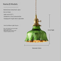 Suspension en verre vert scandinave - Design Nordique | Marco Lucetti Fleur vert or / 4W (Max100W)
