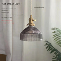 Suspension en verre vert scandinave - Design Nordique | Marco Lucetti Yourte gris fumée / 4W (Max100W)