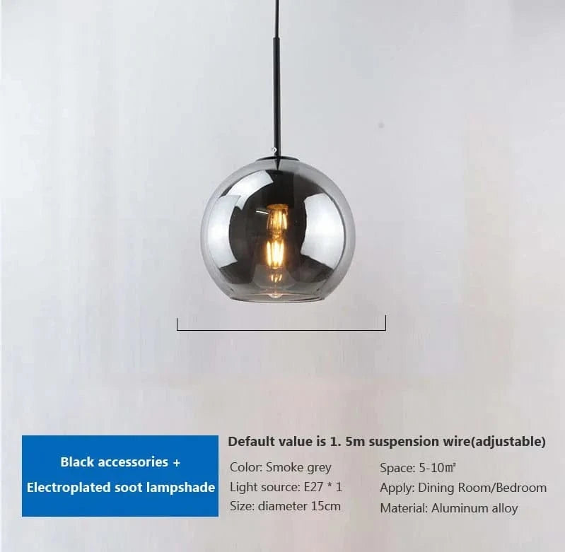 Suspension en verre vintage | Marco Lucetti D4 / 10CM / Blanc froid