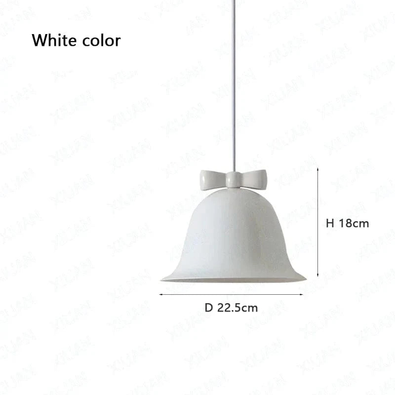 Suspension Enfants : Lampe Suspendue Nœud Papillon Colorée pour Salon ou Table de Bar | Marco Lucetti Blanc plus Blanc / Pas d&#39;ampoule