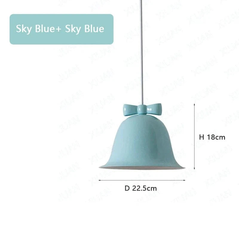 Suspension Enfants : Lampe Suspendue Nœud Papillon Colorée pour Salon ou Table de Bar | Marco Lucetti Sky Blue / No bulb