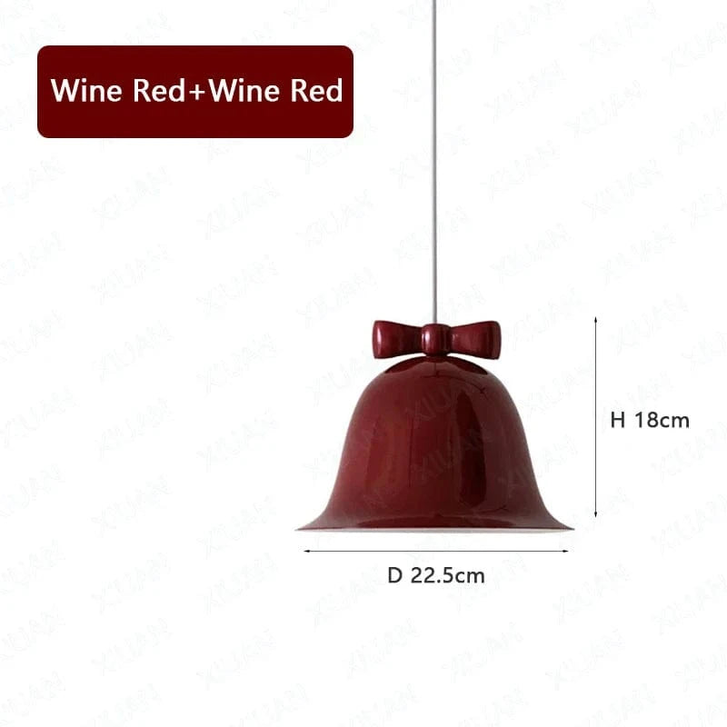 Suspension Enfants : Lampe Suspendue Nœud Papillon Colorée pour Salon ou Table de Bar | Marco Lucetti Vin rouge / Pas d&#39;ampoule