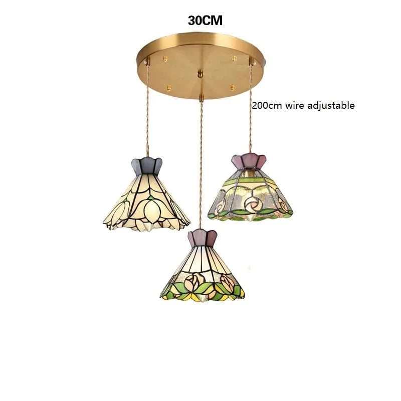 Suspension fleur en verre cuivre nordique moderne LED - iwhd style européen | Marco Lucetti Verre 7 / 4W (MAX100W)