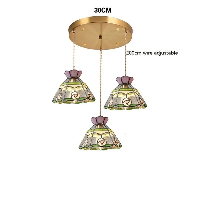 Suspension fleur en verre cuivre nordique moderne LED - iwhd style européen | Marco Lucetti Verre 9 / 4W (MAX100W)