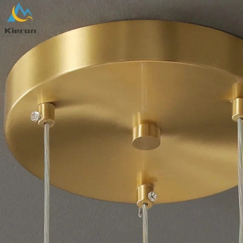 Suspension Fleur en Verre Doré | Marco Lucetti