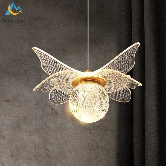 Suspension Fleur en Verre Doré | Marco Lucetti
