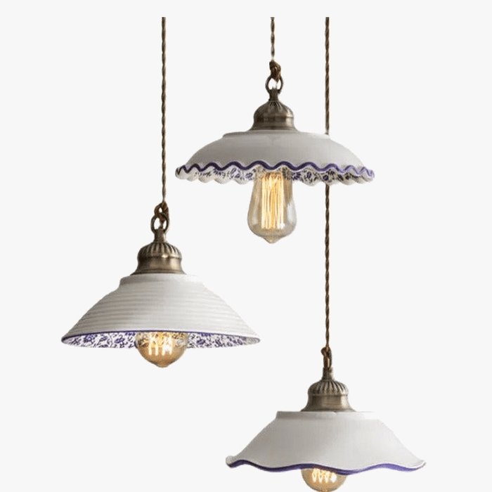Suspension Fleur Vintage Style Loft en Céramique | Marco Lucetti
