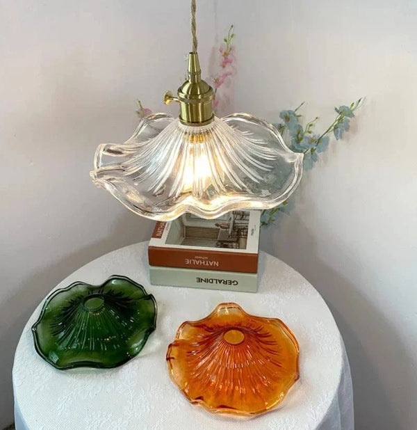 Suspension florale colorée en verre - Style contemporain | Marco Lucetti