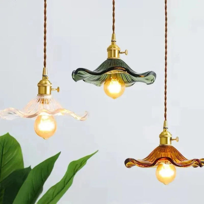 Suspension florale colorée en verre - Style contemporain | Marco Lucetti