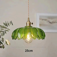 Suspension florale colorée en verre - Style contemporain | Marco Lucetti B vert / Pas d'ampoule