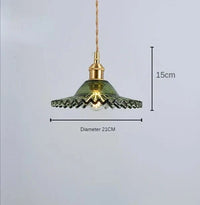Suspension florale colorée en verre - Style contemporain | Marco Lucetti C vert / Pas d'ampoule