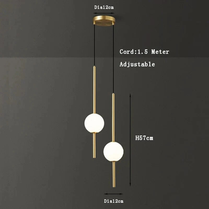 Suspension Fumi Gold Collection Prestige | Marco Lucetti Doré à 2 lumières / Blanc froid 6000K