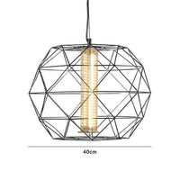 Suspension Geometric Cage - Design Épuré | Marco Lucetti A - Argenté - 40cm