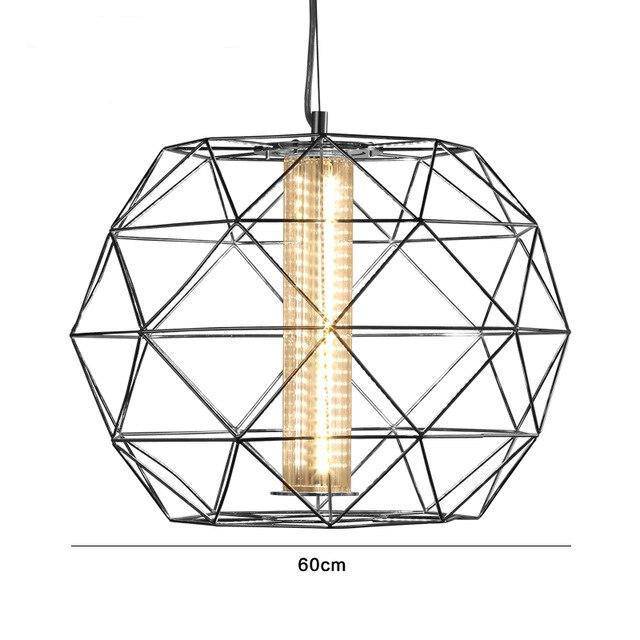 Suspension Geometric Cage - Design Épuré | Marco Lucetti A - Argenté - 60cm