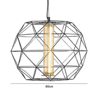 Suspension Geometric Cage - Design Épuré | Marco Lucetti A - Argenté - 60cm