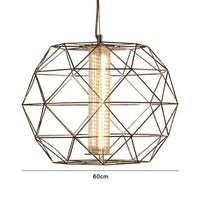 Suspension Geometric Cage - Design Épuré | Marco Lucetti A - Doré - 60cm