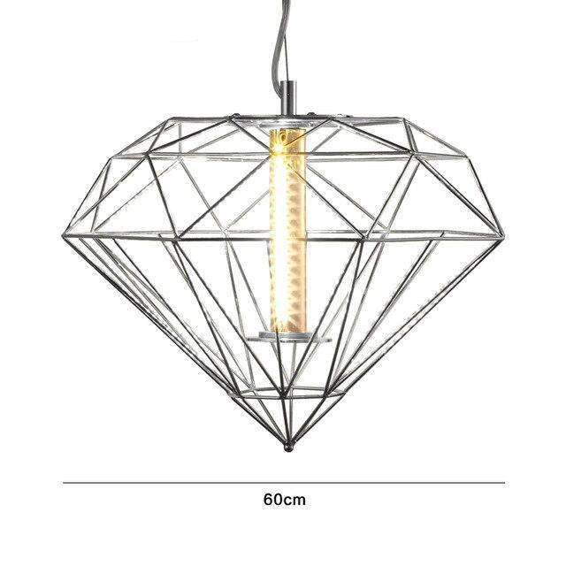 Suspension Geometric Cage - Design Épuré | Marco Lucetti B - Argenté - 60cm