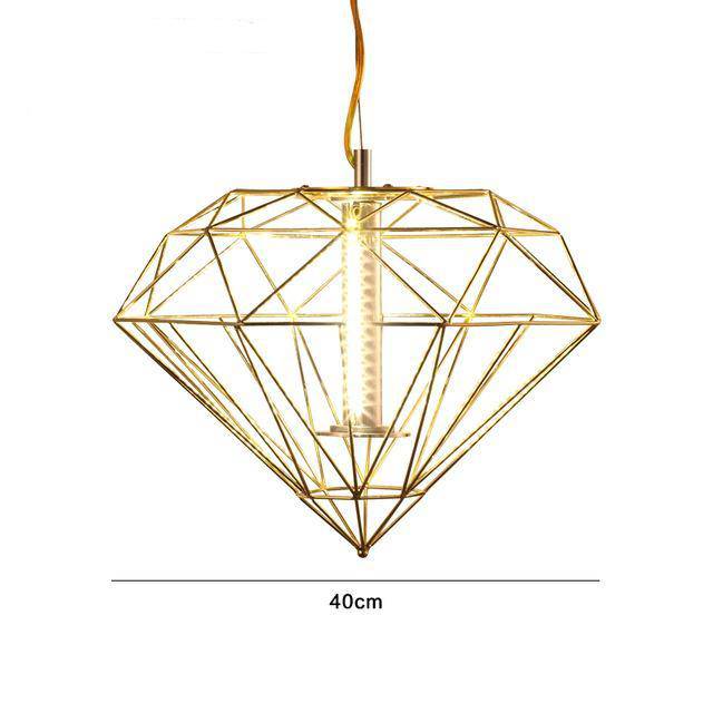 Suspension Geometric Cage - Design Épuré | Marco Lucetti B - Doré - 40cm