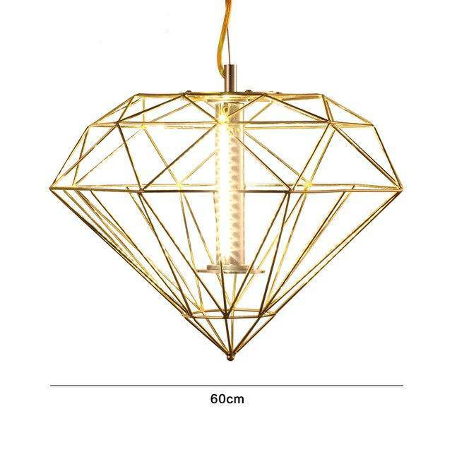 Suspension Geometric Cage - Design Épuré | Marco Lucetti B - Doré - 60cm