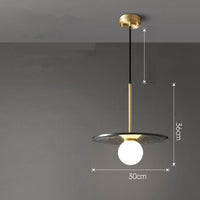 Suspension Gianna Marble Flatshade - Design Exclusif | Marco Lucetti Noir - 30cm